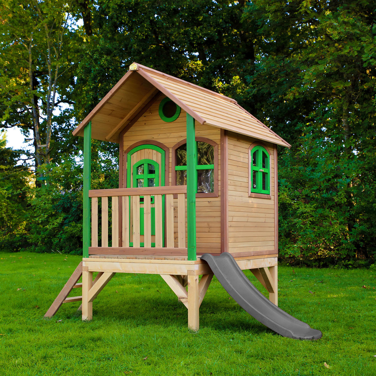 SPIELHAUS 287/231/191 cm  - Rot/Braun, Konventionell, Holz (287/231/191cm)