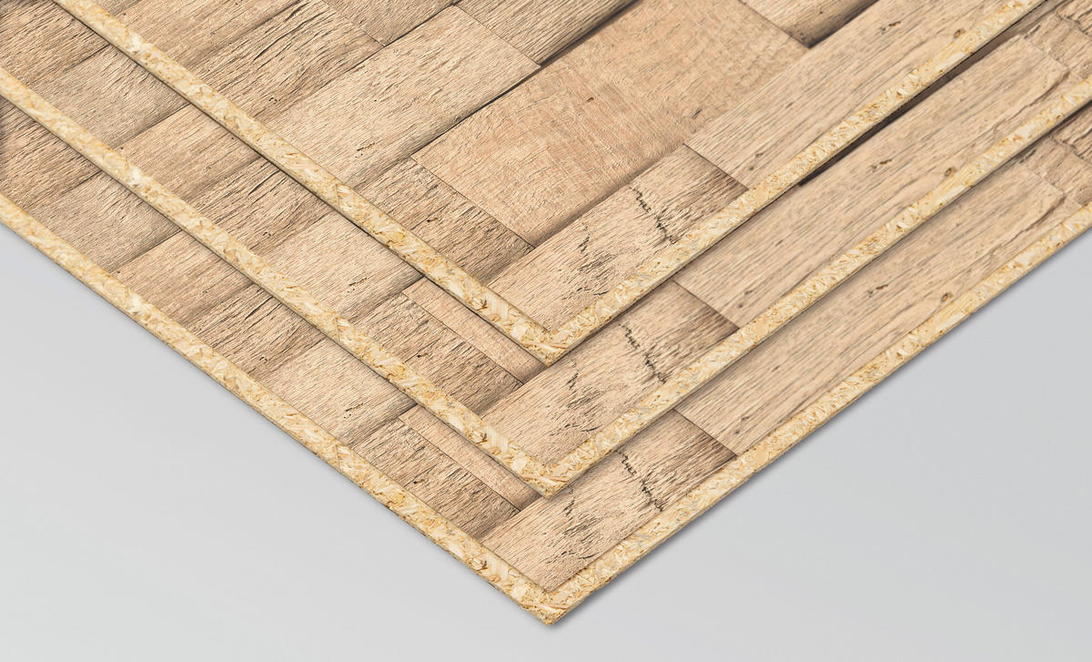 DECOWALL LAXFIELD EICHE 3 Stück  - Eichefarben, Design, Naturmaterialien (125/66/1.2cm) - Egger Holzwerkstoffe