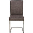 SCHWINGSTUHL in Edelstahl beflockt - Edelstahlfarben/Grau, Design, Textil/Metall (47/97/60cm) - Moderano