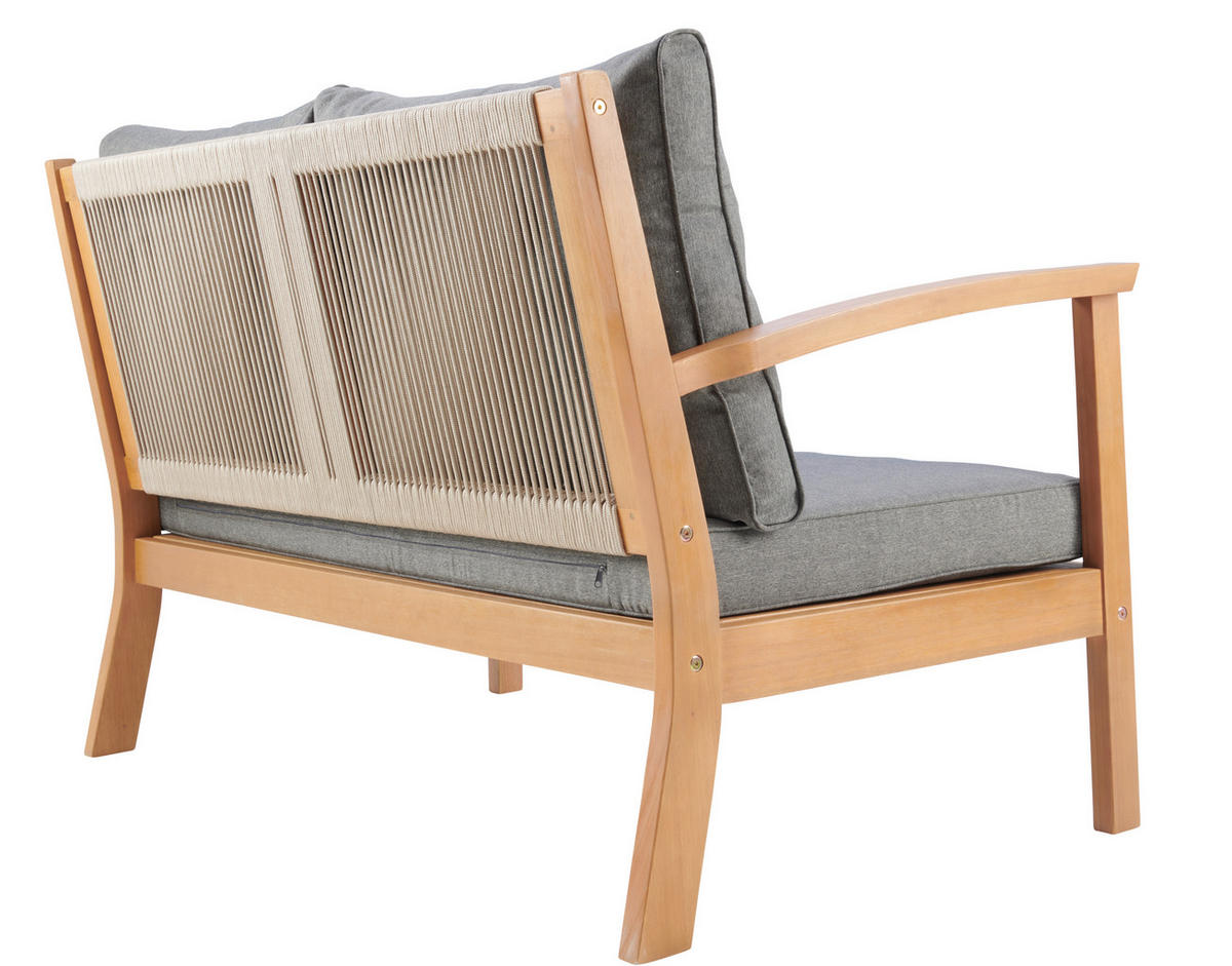 GARTENSET   - Hellgrau/Grau, Design, Holz/Metall (195/195cm) - Ambia Garden