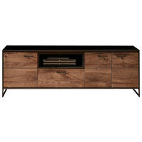 LOWBOARD Brooklyn Graphitfarben, Eichefarben  180/61/43 cm  - Eichefarben/Graphitfarben, Trend, Holzwerkstoff/Metall (180/61/43cm) - Stylife