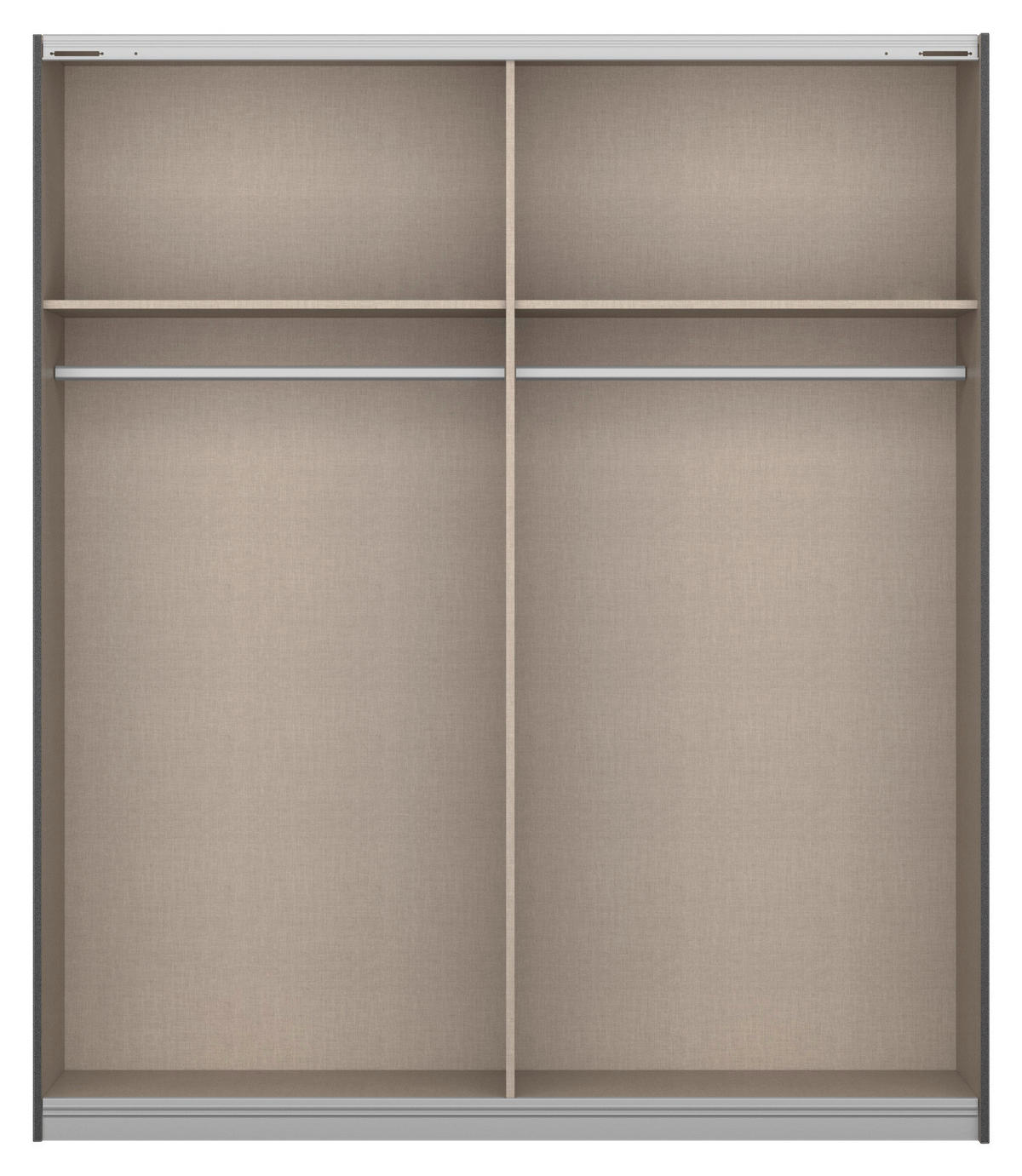 SCHWEBETÜRENSCHRANK  in Weiß, Champagner  - Champagner/Weiß, MODERN, Glas/Holzwerkstoff (181/210/62cm) - Rauch Möbel