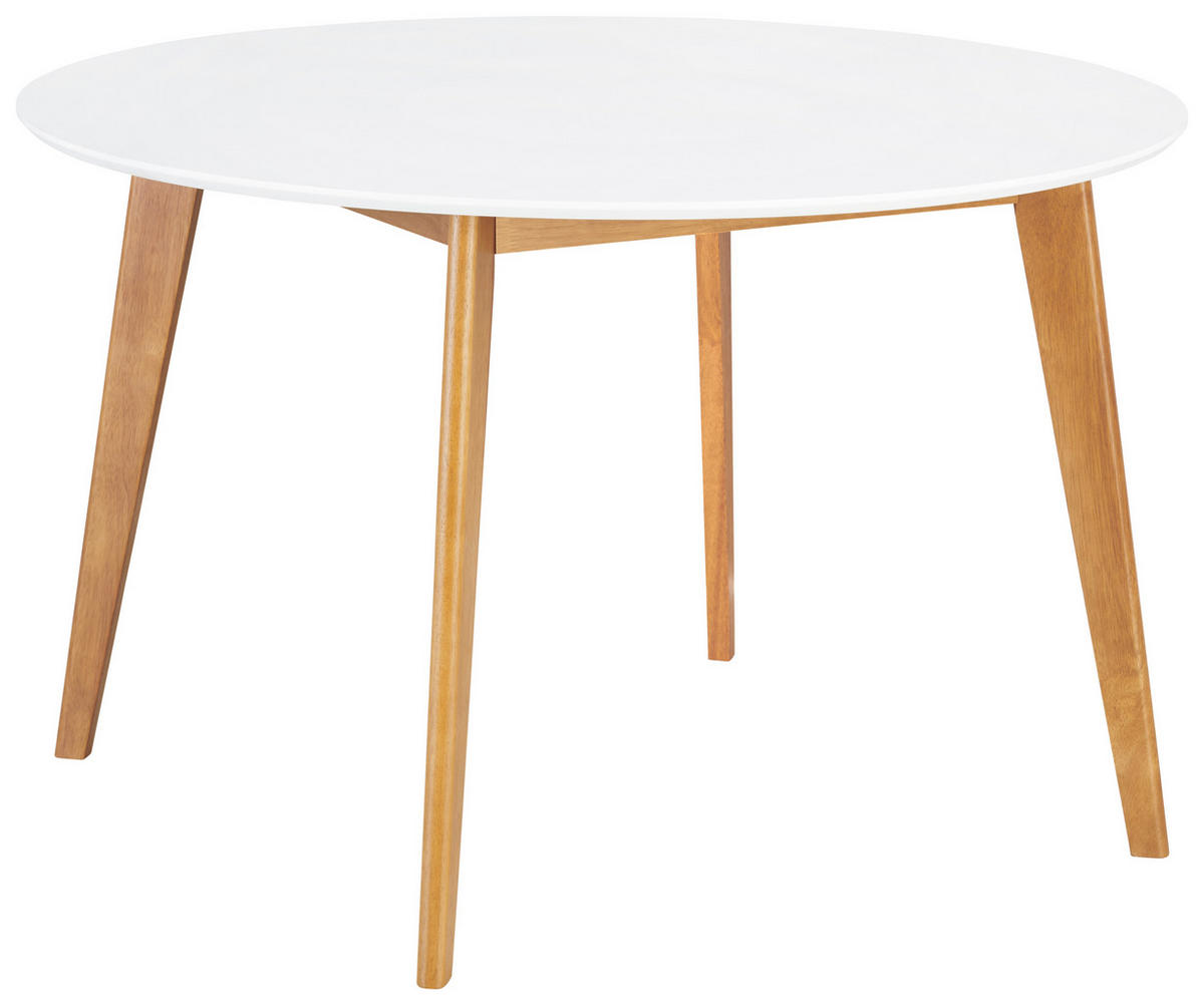 ESSTISCH in Holz 120/120/76 cm  - Eichefarben/Weiß, Design, Holz (120/120/76cm) - Livetastic