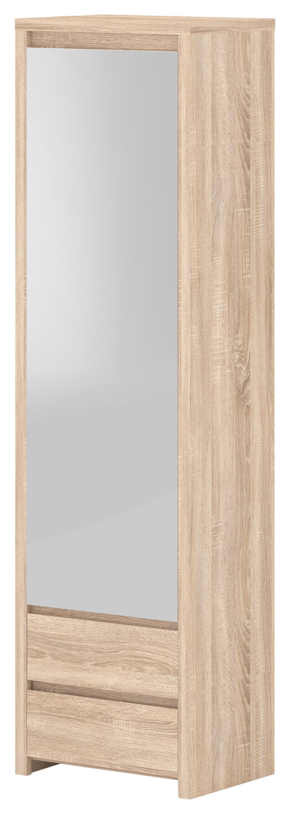 GARDEROBENSCHRANK  in 56/201/41 cm  - Sonoma Eiche, Design, Glas/Holzwerkstoff (56/201/41cm) - MID.YOU
