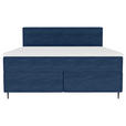 BOXSPRINGBETT 180/200 cm  in Dunkelblau  - Schwarz/Dunkelblau, KONVENTIONELL, Textil/Metall (180/200cm) - Carryhome