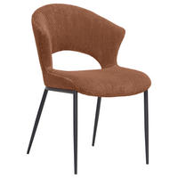 STUHL   Webstoff  Orange  - Schwarz/Orange, Design, Textil/Metall (56,5/83,5/63,5cm) - Stylife