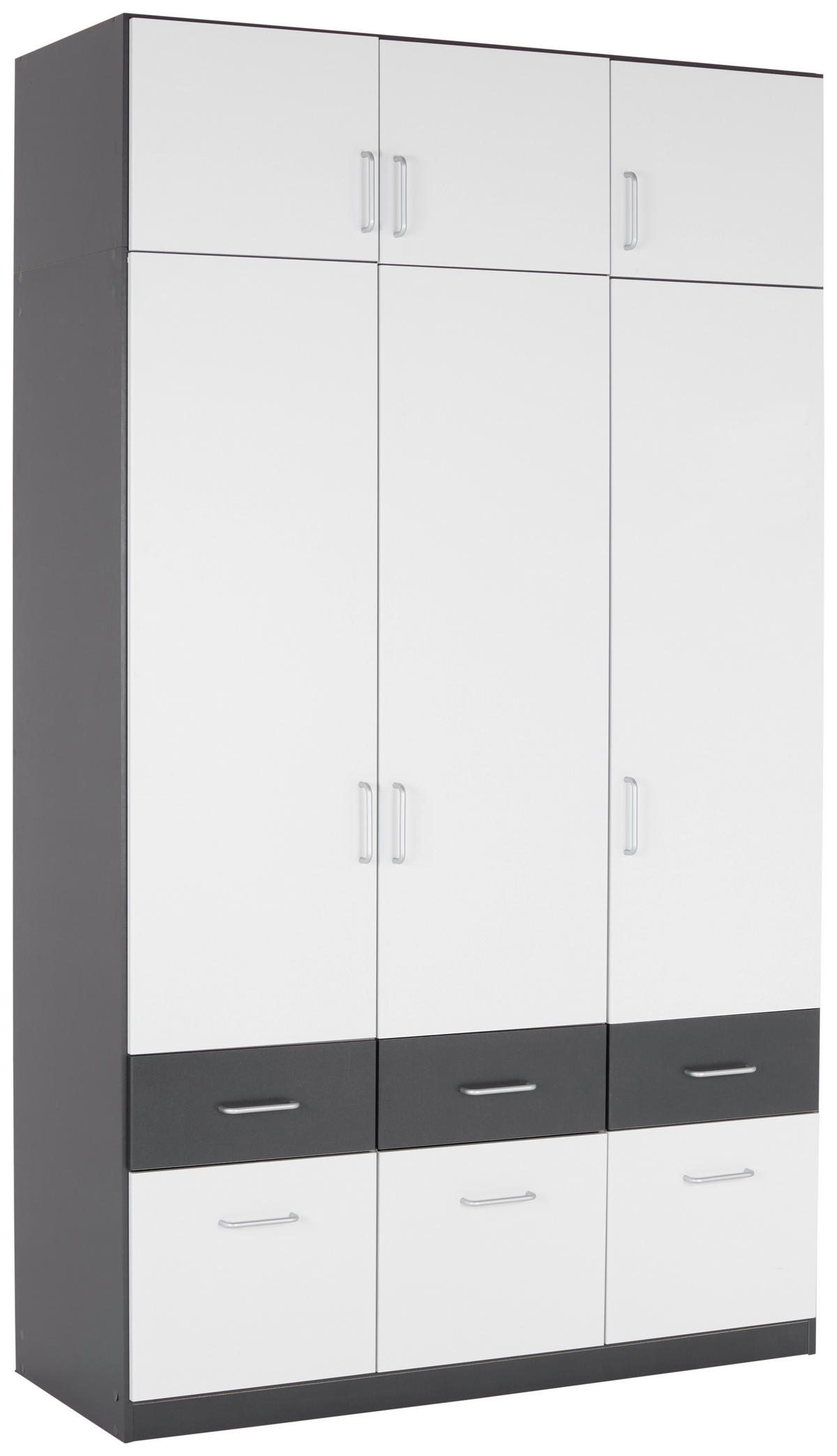AUFSATZSCHRANK 136/39/54 cm  in  - Alufarben/Weiß, KONVENTIONELL, Holzwerkstoff/Metall (136/39/54cm) - Rauch Möbel