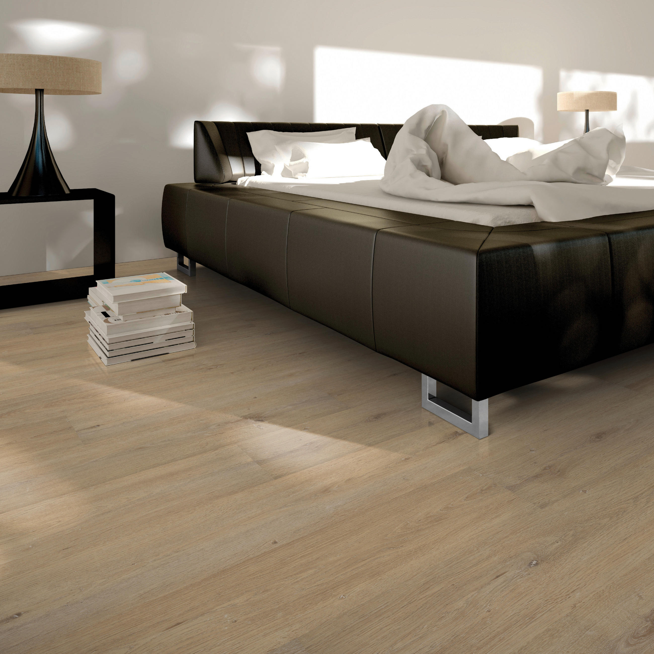 DESIGNBODEN MultilayerPlus  per  m² - Hellbraun/Eichefarben, Basics, Kunststoff (152.4/22.8/0.65cm)