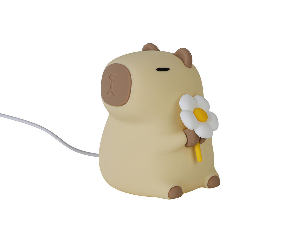 NACHTLICHT Capybara 9,2/11,1/9,1 cm   - Creme, Trend, Kunststoff (9,2/11,1/9,1cm) - Novel