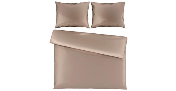 BETTWÄSCHE TANJA Satin 200/200 cm - Taupe, Basics, Textil (200/200cm) - Novel