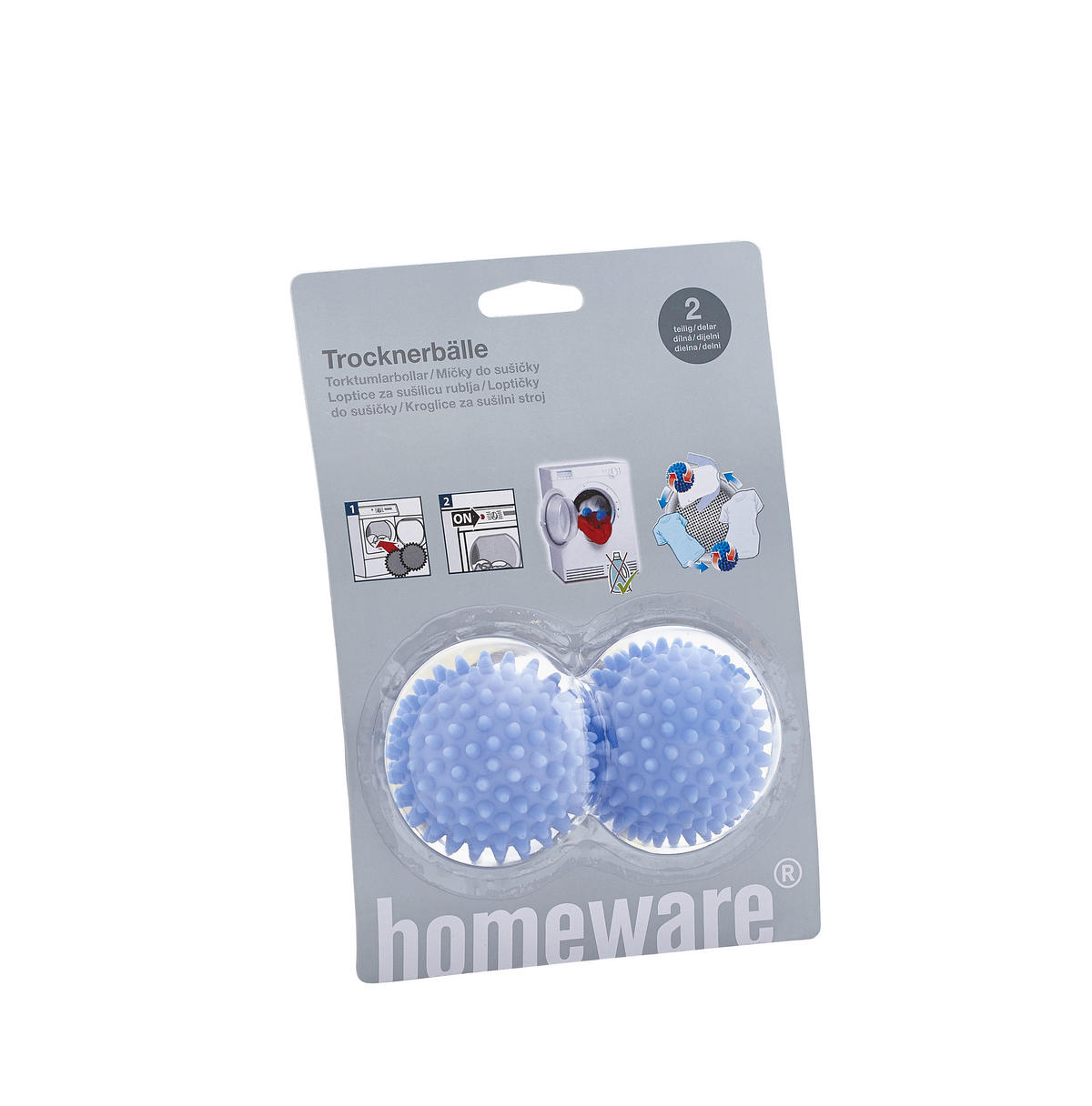 LOPTICE ZA SUŠILICU RUBLJA - plava, Konvencionalno, plastika (7cm) - Homeware