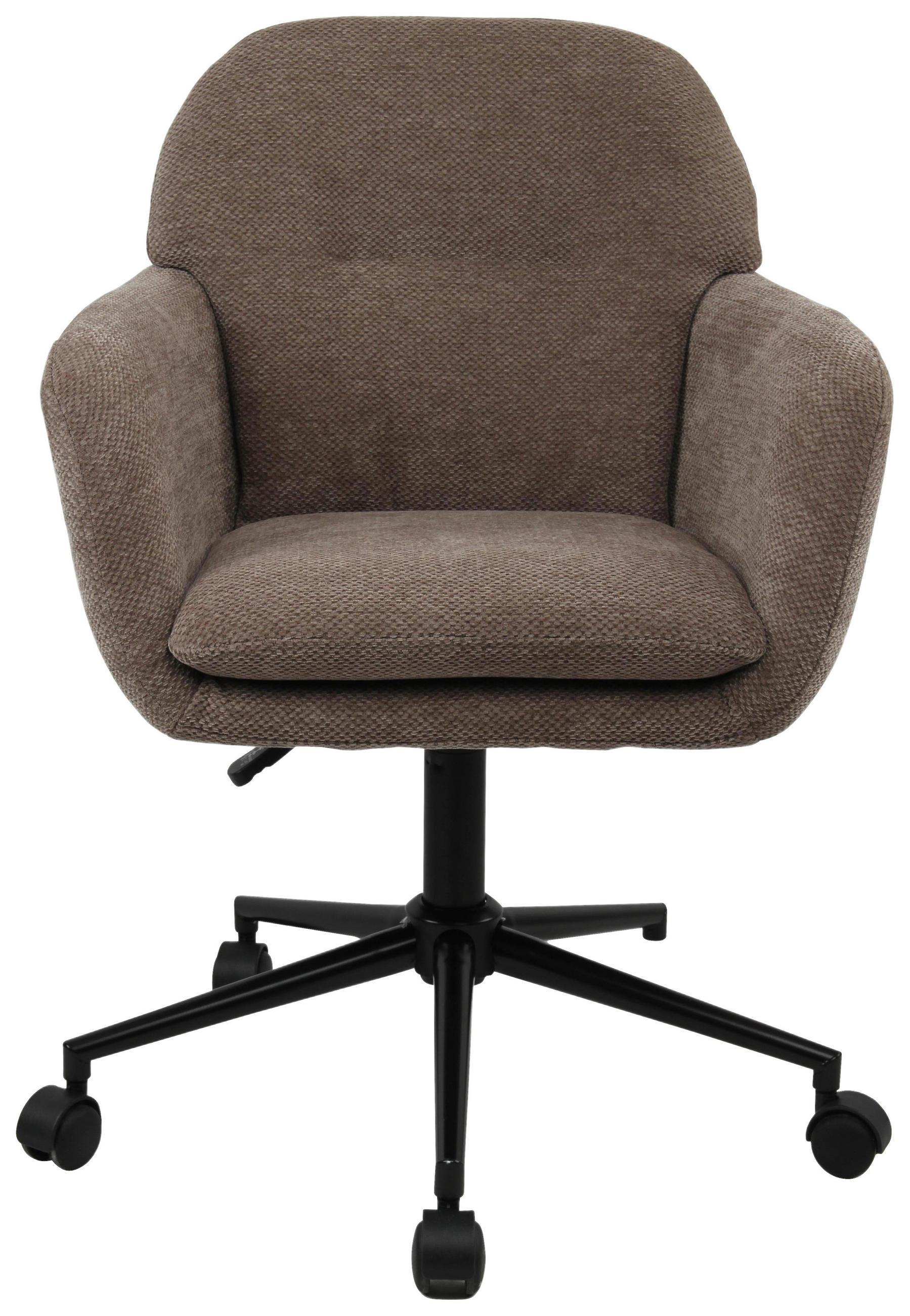 DREHSTUHL  in Webstoff Braun  - Schwarz/Braun, Modern, Kunststoff/Textil (55/85-95/60cm) - MID.YOU
