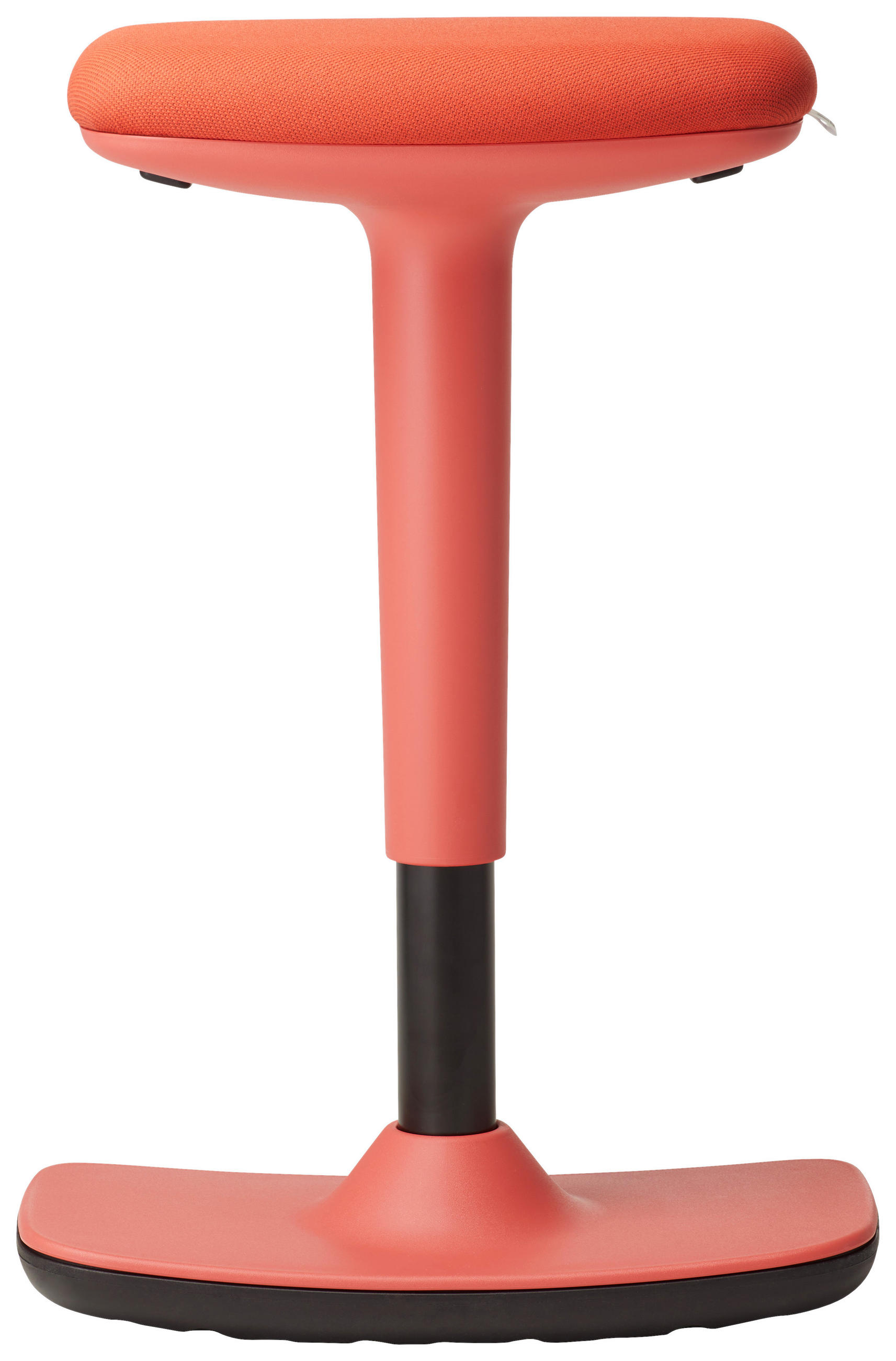 Thumbnail - Dauphin Bürohocker, Schwarz, Koralle, Kunststoff, Textil, Drehteller, Säule, 44x25x50-75 cm, Made in Germany, EU Ecolabe...