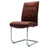 SCHWINGSTUHL Mikrofaser Braun - Edelstahlfarben/Braun, Design, Textil/Metall (46/99/63cm) - Set one by Musterrin