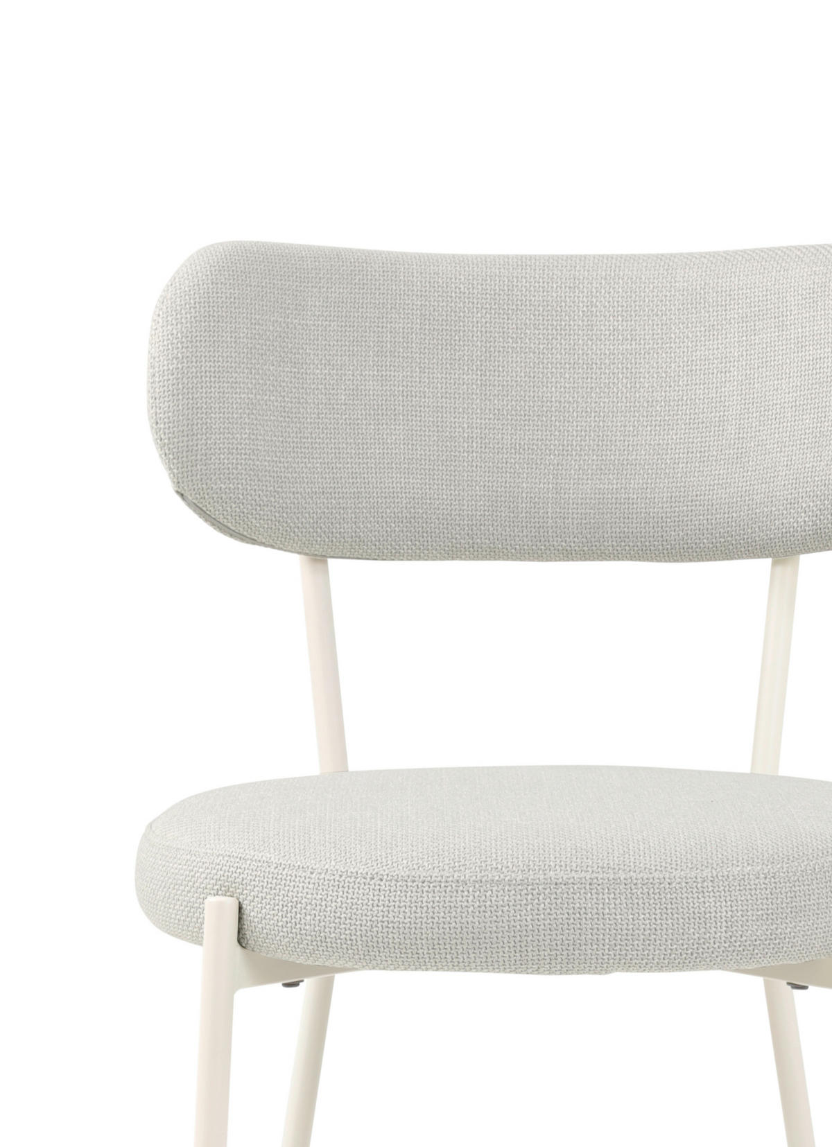 STUHL Webstoff Weiß  - Weiß, Basics, Textil/Metall (50/81,5/59cm) - Tom Tailor