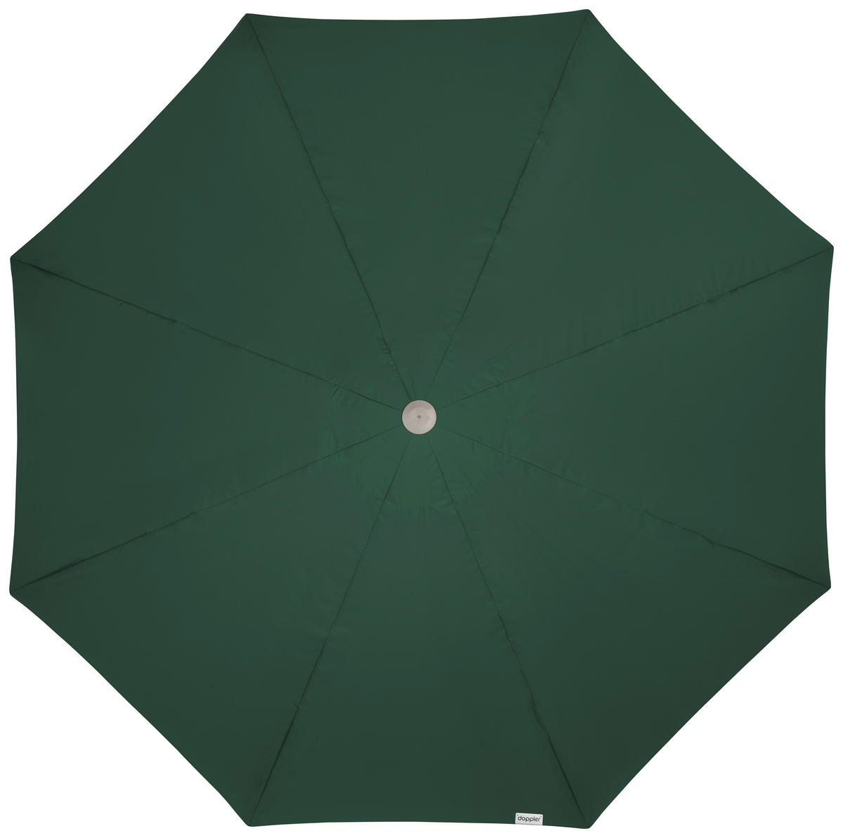 SONNENSCHIRM 500 cm Dunkelgrün  - Dunkelgrün/Alufarben, Basics, Textil/Metall (500cm) - Doppler
