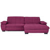 ECKSOFA in Webstoff Lila  - Lila/Schwarz, Design, Textil/Metall (265/180cm) - Carryhome
