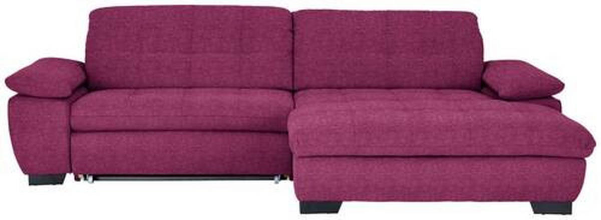 ECKSOFA in Webstoff Lila  - Lila/Schwarz, Design, Textil/Metall (265/180cm) - Carryhome
