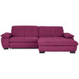 ECKSOFA in Webstoff Lila  - Lila/Schwarz, Design, Textil/Metall (265/180cm) - Carryhome