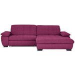 ECKSOFA in Webstoff Lila  - Lila/Schwarz, Design, Textil/Metall (265/180cm) - Carryhome