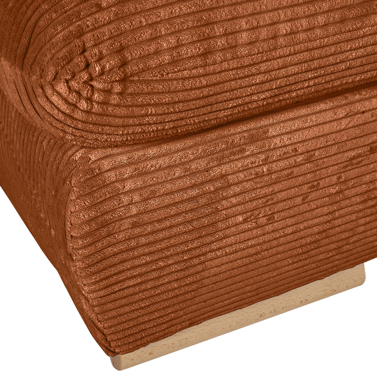SCHLAFSOFA in Cord Kupferfarben  - Naturfarben/Kupferfarben, Konventionell, Holz/Textil (200/75/92cm) - Livetastic