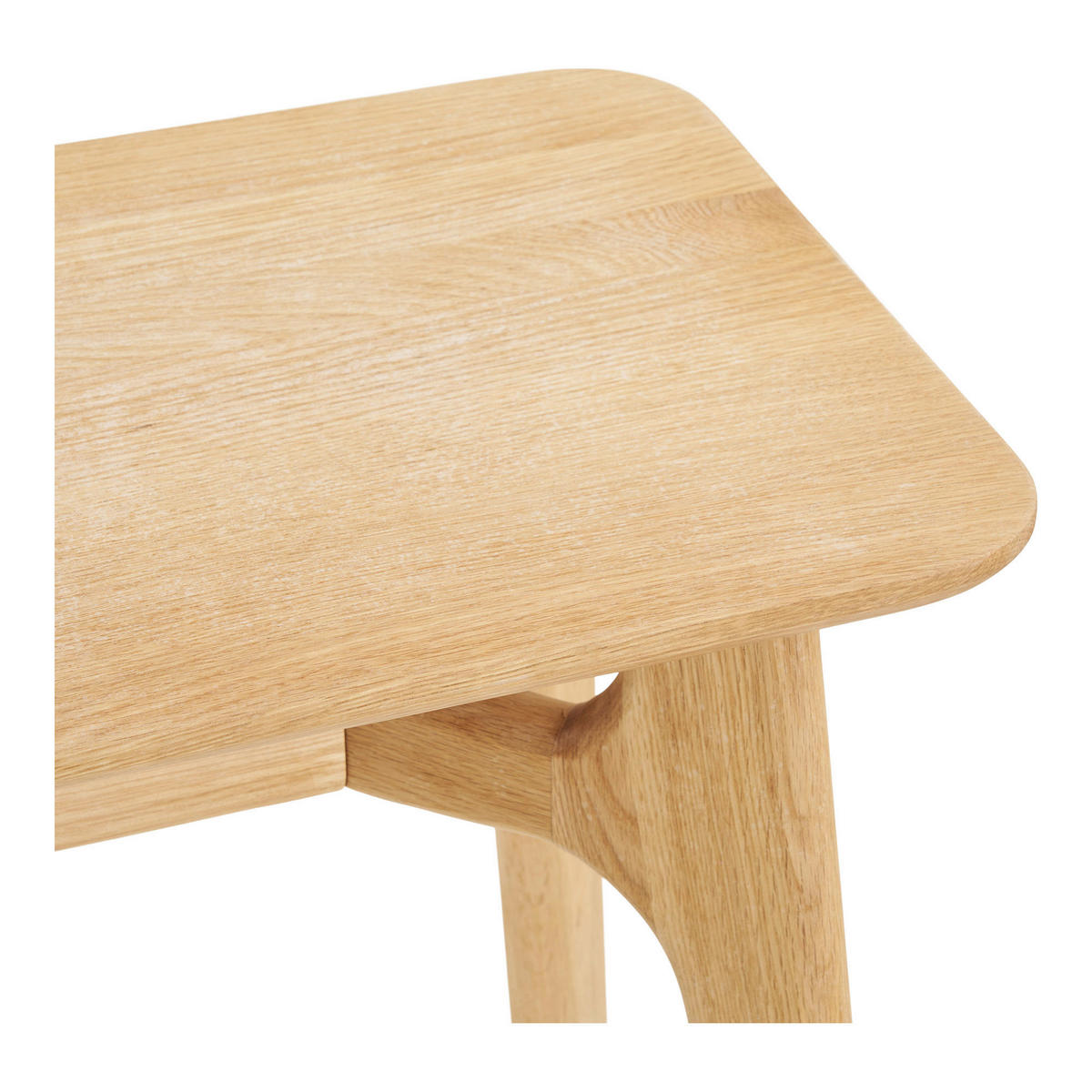 KONSOLENTISCH Eiche massiv Perlmutt  - Perlmutt, Trend, Holz (100/81/35cm) - Boxxx