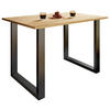 ESSTISCH rechteckig Schwarz, Honigeiche  - Honigeiche/Schwarz, Design, Holzwerkstoff/Metall (80/50/76cm) - MID.YOU