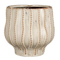 VIRÁGKASPÓ  - fehér, Basics, kerámia (22/22/22cm)