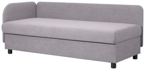 LIEGE in Flachgewebe Grau  - Wengefarben/Grau, KONVENTIONELL, Holz/Textil (206/80/94cm) - Joka