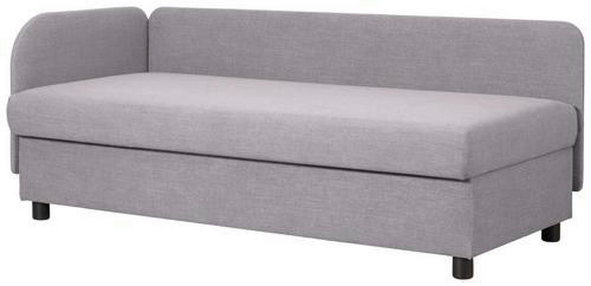 LIEGE in Flachgewebe Grau  - Wengefarben/Grau, Konventionell, Holz/Textil (206/80/94cm) - Joka