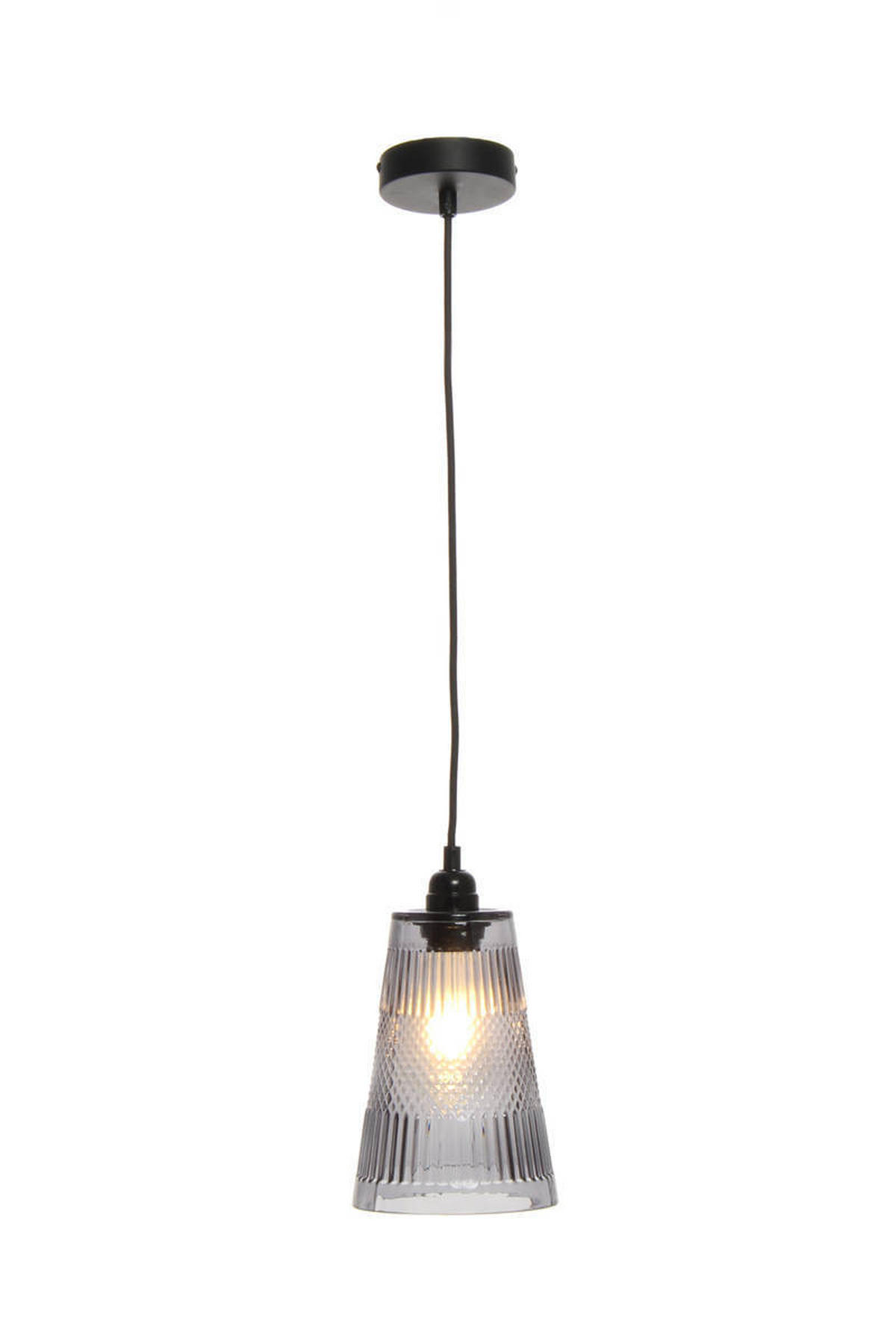 HÄNGELEUCHTE  14,5/25/14,5 cm   - Grau, Trend, Glas (14,5/25/14,5cm) - Kayoom