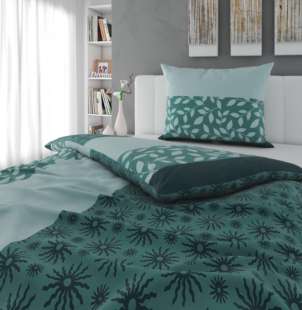 BETTWÄSCHE 2-teilig Satin 140/200 cm  - Multicolor, KONVENTIONELL, Textil (140/200cm) - Novel