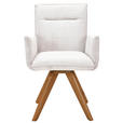 ARMLEHNSTUHL in Holz, Textil Creme  - Wildeiche/Creme, Design, Holz/Textil (59/87/62cm) - Johann Jakob