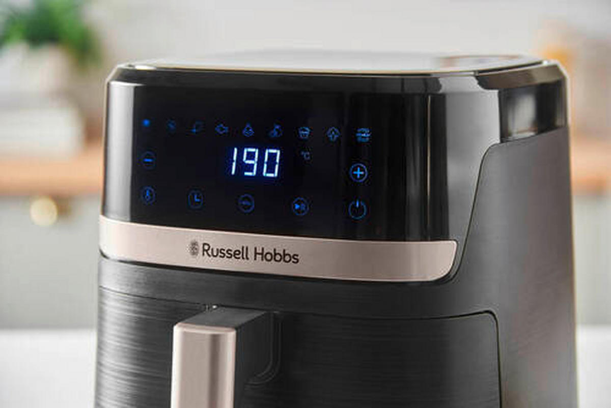 HEIßLUFTFRITTEUSE 4,3 l  - Schwarz, Basics, Kunststoff (26/28/34,5cm) - Russell Hobbs