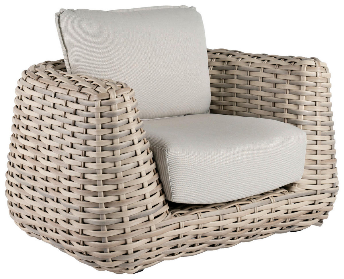 LOUNGESESSEL  - Creme, Basics, Kunststoff/Metall (100/69/117cm) - Tierra Outdoor