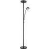 LED-STEHLEUCHTE 26/180 cm    - Schwarz, Basics, Glas/Kunststoff (26/180cm) - Novel