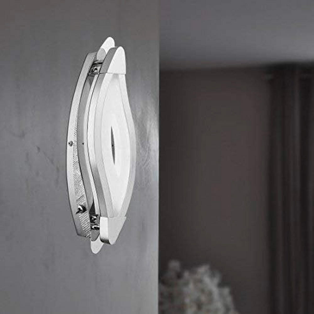 LED VÄGGLAMPA 31,5/11,5 cm   - kromfärg, Design, metall/plast (31,5/11,5cm) - Globo