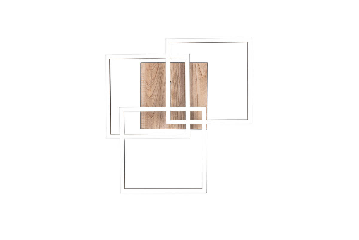 LED-DECKENLEUCHTE    39/42/10 cm  - Braun, Modern, Kunststoff (39/42/10cm)