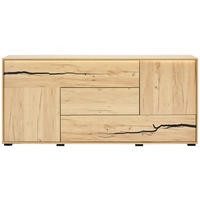 SIDEBOARD  200/89/40 cm 2 Schublade(n)  - Eichefarben/Schwarz, KONVENTIONELL, Holzwerkstoff (200/89/40cm) - Xora