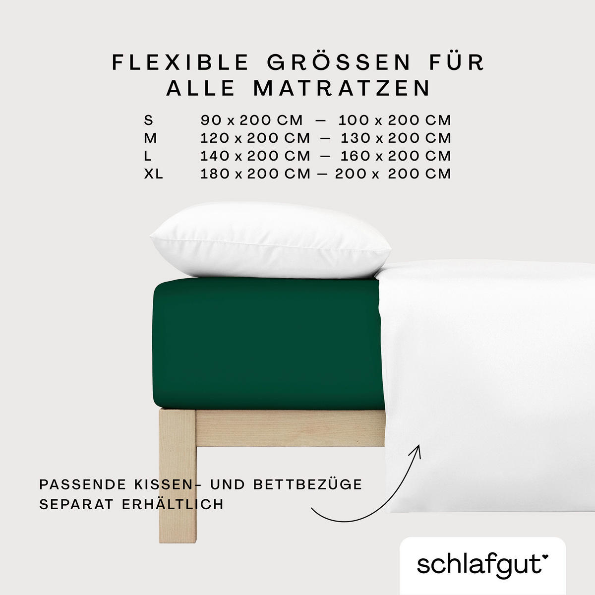 SPANNBETTTUCH FROTTEX Frottee  - Dunkelgrün, Basics, Textil (100/200cm) - Schlafgut