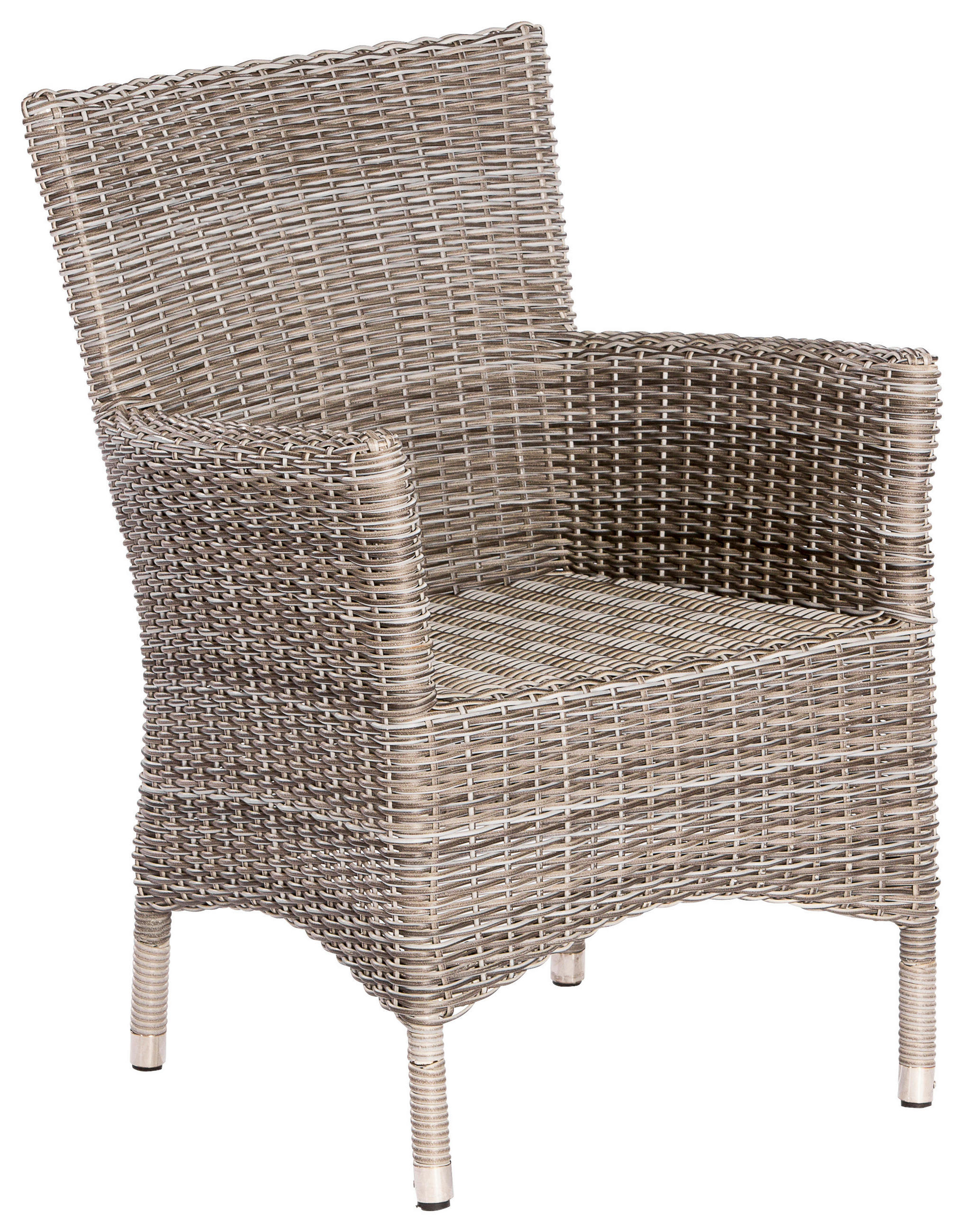 GARTENSESSEL-SET Metall, Kunststoff Grau, Beige  - Beige/Grau, MODERN, Kunststoff/Metall (61/84/61cm) - Gardenson