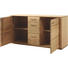 SIDEBOARD 161/85/47 cm - Eichefarben/Nickelfarben, KONVENTIONELL, Holz/Holzwerkstoff (161/85/47cm) - Novel SIDEBOARD 161/85/47 cm - Eichefarben/Nickelfarben, KONVENTIONELL, Holz/Holzwerkstoff (161/85/47cm) - Novel