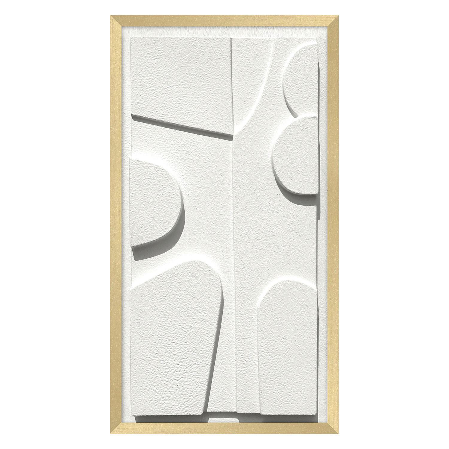 ORIGINALBILD Abstraktes  - Goldfarben/Weiß, Trend, Holzwerkstoff/Kunststoff (30cm) - Monee