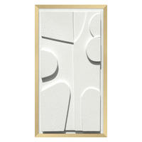 ORIGINALBILD Abstraktes  - Goldfarben/Weiß, Trend, Holzwerkstoff/Kunststoff (30cm) - Monee