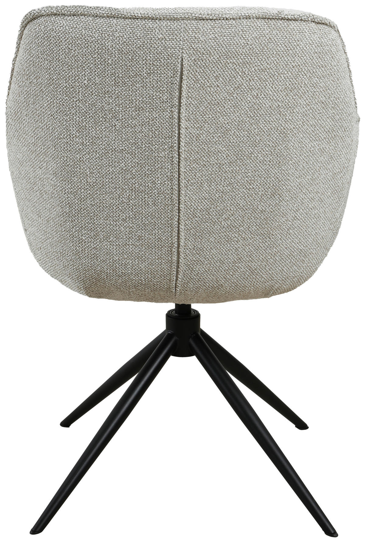 ARMLEHNSTUHL  in Eisen Leinenoptik  - Beige/Schwarz, Design, Textil/Metall (64/84/61cm) - Novel