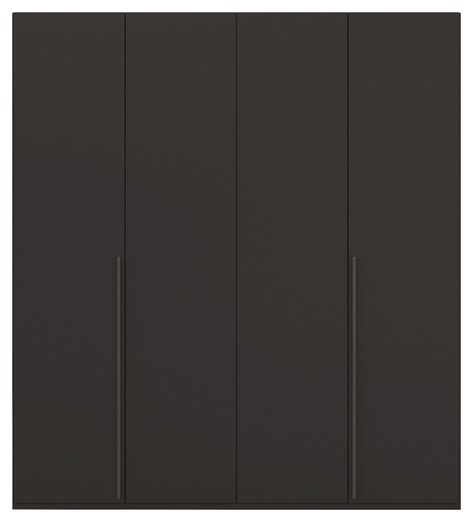 DREHTÜRENSCHRANK 201/223/60 cm 4-türig Schwarz  - Graphitfarben/Schwarz, Design, Holzwerkstoff/Metall (201/223/60cm) - home24