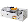 STAURAUMBETT 90/200 cm  in Weiss   - Weiss, Modern, Holz (90/200cm) - MID.YOU
