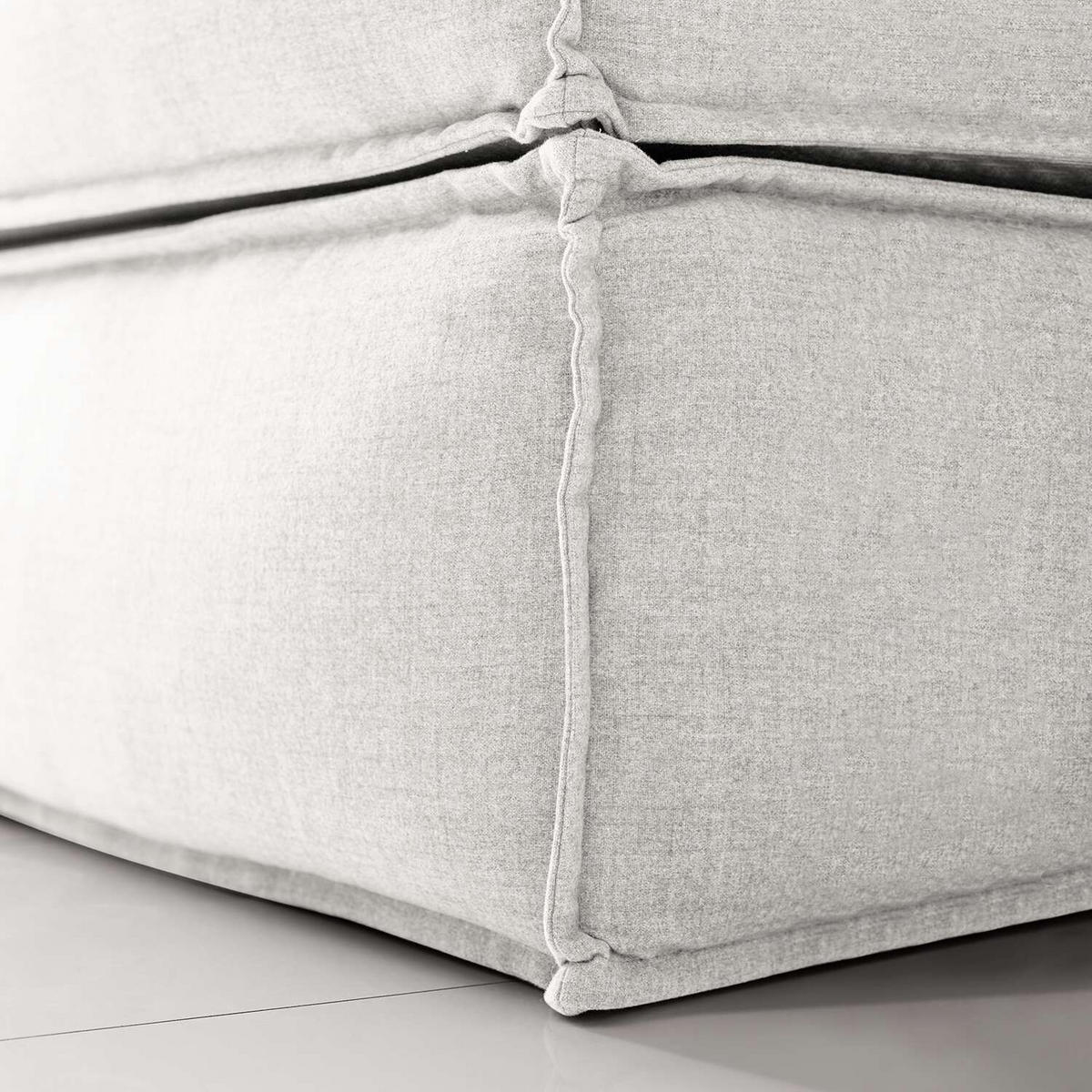 BOXSPRINGBETT 140/200 cm  in Creme  - Creme/Schwarz, Design, Textil (140/200cm) - home24