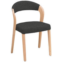 STUHL in Holz, Textil Dunkelgrau, Wildeiche  - Wildeiche/Dunkelgrau, Natur, Holz/Textil (55/79,5/55cm) - Voglauer