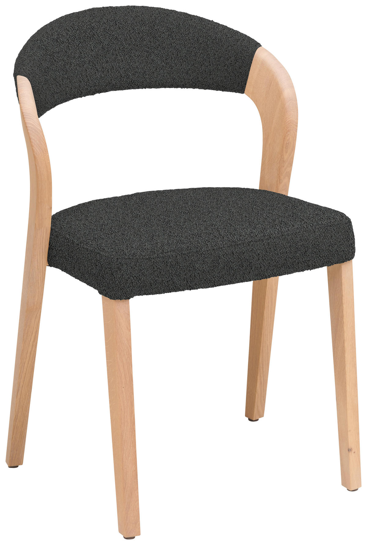 STUHL in Holz, Textil Dunkelgrau, Wildeiche  - Wildeiche/Dunkelgrau, Natur, Holz/Textil (55/79,5/55cm) - Voglauer